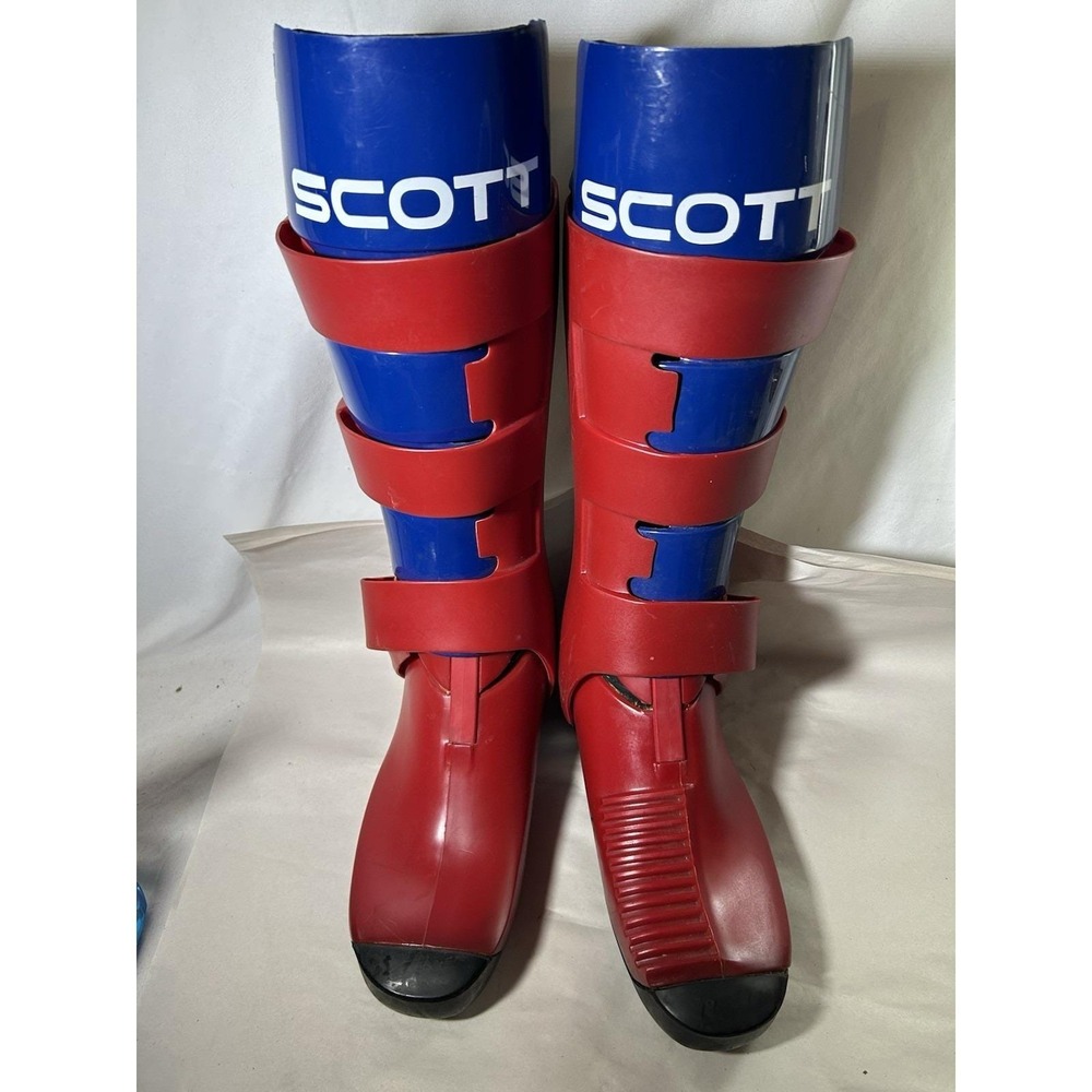 Scott Motocross Motorcycle MX Riding Boots Rare VTG Manual Card Large 12" Sole